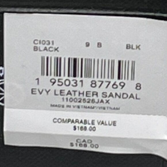 Coach Evy Black Leather Slide Sandals Gold Logo Plaque Women’s 9B Slip with Box - Picture 2 of 13